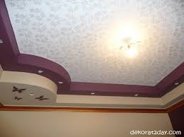 احدث ديكورات ودهانات حوائط واسقف 2015 دهانات للاسقف المعلقة والجدران Http Www Xn Ygb7adj Drawing Room Interior Girl Bedroom Designs Dining Room Ceiling