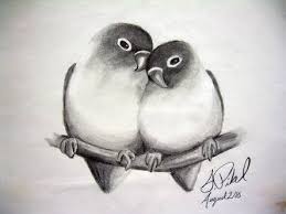 Pencil Sketch Creative Love Propose Images 27 Love Draw Bird Sketch Bird Drawings Pencil Art Love