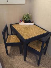 Children S Table Ikea Latt Glitter Epoxy Table Ikea Hack Glitter Furniture Glitter Room Decor