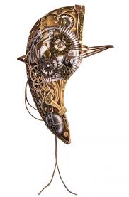 Steampunk Phantom Half Mask Steampunk Mask Phantom Mask Masquerade Half Mask