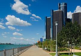 The Detroit Riverwalk Is A Great Place To Enjoy A Nice Walk On A Beautiful Day Detroit Riverwalk River Walk Detroit