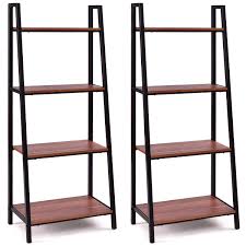 15 diy ladder shelf plans. Tangkula 4 Tier Ladder Shelf Ladder Bookcase Indoor Outdoor Wood Bookshelf Display Shelves Plant Flower Stand Shelf 2 Buy Online In Aruba At Aruba Desertcart Com Productid 54423657