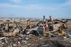 It borders to the north with the republic of congo, to the east with zambia and to the south with namibia. Angola Africa April 5 2018 African Children Standing And Playing On Grungy Car On The Dump People Settlement Stock Photo 204218896