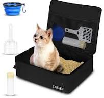 Amazon.com: Petskd Caja de arena portátil de viaje para ...