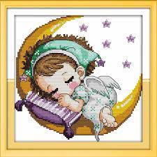 To see more of my cross stitch patterns, visit www.tinymodernist.com. Joy Sunday Cartoon Style The Moon Baby Girl Printable Christmas Cross Stitch Patterns Simple Handwork For Kids Joy Sunday Christmas Cross Stitchcross Stitch Christmas Aliexpress
