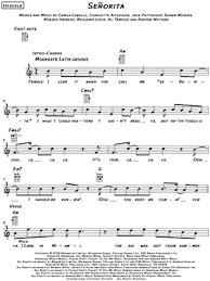 Shawn Mendes & Camila Cabello "Señorita" Sheet Music (Leadsheet) in A Minor - Download & Print - SKU: MN0201757