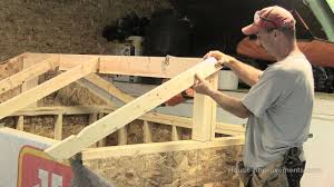 Cutting the rafter boards to length. How To Build A Shed Part 3 Building Installing Rafters Youtube