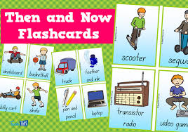 Then And Now Flashcards Flashcards Classroom Games Teacher Resources
