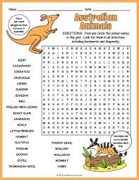 Free Printable Australian Animals Word Search Australian Animals Word Search Printables Australia Animals