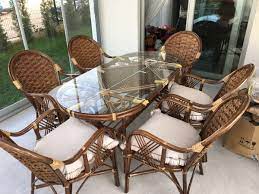 2.el bambu masa sandalye takımı. Orkide Bambu Masa Takimi