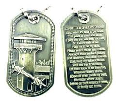 Correction Officer S Prayer Brushed Steel Dog Tag Correctional Officer Dog Tags Correction