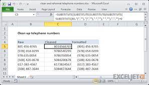 Enter here and use our free service to know who the person is behind the number that is calling you. Excel Formula Clean And Reformat Telephone Numbers Exceljet
