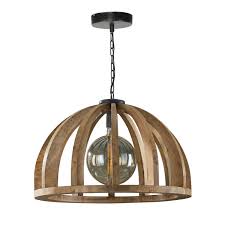 livin24 landelijke hanglamp lina 1 lichts mango hout blokker