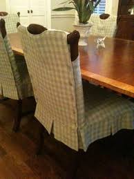 Slip Covered Dining Chair Would Allow For Uneven Tops Hmmm Frenchdiningchai Dining Room Chair Slipcovers Slipcovers For Chairs Dining Room Chair Covers