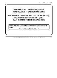 Ki dan kd seni budaya smp k13 revisi terbaru tahun 2020 2021. Skl Sk Kd Ski Mts Kelas 9 Semester 1 2 Doc