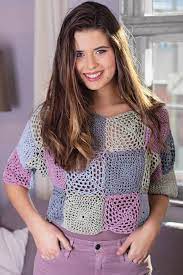 You can make it in any size you want. Granny Square Crochet Tank Top Pattern