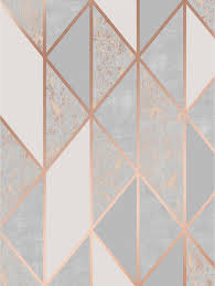 Milan Geo Wallpaper Rose Gold Rose Gold Wallpaper Gold Geometric Wallpaper Wallpaper Bedroom Feature Wall