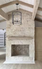 Austin Stone Fireplace To Ceiling Natural Stone Fireplaces Stacked Stone Fireplaces Fireplace Remodel