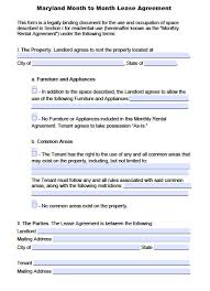 An equipment rental agreement is a contract made between two parties concerning the use of some type an equipment rental agreement is a very important document as it contains the terms of the. Free Maryland Rental Lease Agreement Templates Pdf Word