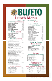 Buseto Pizzeria Restaurant Menu In Bay Shore New York