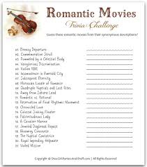 It's actually very easy if you've seen every movie (but you probably haven't). Romantic Movies Valentine Game