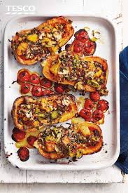 Stuffed Butternut Squash Recipe Tesco Real Food Recipe Vegan Roast Dinner Recipes Butternut Recipes