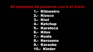 Pero lo importante no es la kantidad, sino la kalidad. 50 Ejemplos De Palabras Con K Al Inicio Youtube
