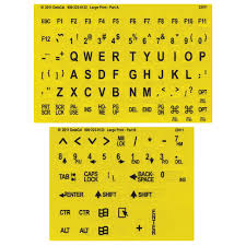 The braille keyboard from logickeyboard is uniquely made with incredible durability. Large Print Braille Keyboard Labels Blk On Yellow