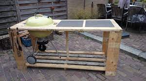pallet ombouwen naar tafel voor weber buitenkeuken buitenkeukens tafel bbq