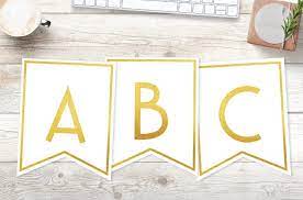 Printable cut out letter and tips to make it do you ever hear about the cut out letter? Free Printable Gold Framed Banner Letters World Of Printables