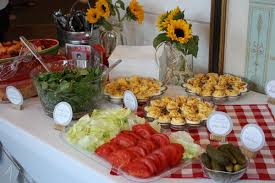 Baby Shower Bbq Baby Shower Buffet Picnic Baby Showers Backyard Baby Showers