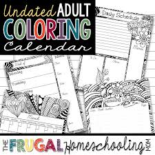 Useful for kids and adults. Free Printable Planner For Homeschool With Adult Coloring Pages