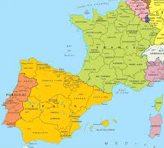 Les contrôles aux frontières entre le portugal et l'espagne sont levés depuis le 1e mai 2021. Carte France Espagne Vierge Tonaartsenfotografie France Espagne Espagne Carte Espagne