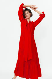 Zara Dam Volangklanning Zara Red Dress Ruffle Dress Dresses