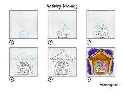 Nativity Drawing - Helloartsy