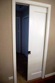 Pocket Door Install Makeover Diy Project We Changed Our Bi Fold Pocket Doors Bathroom Pocket Doors Interior Pocket Doors