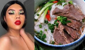 9X Hà Nội lấy cảm hứng trang điểm từ bún đậu mắm tôm, phở bò