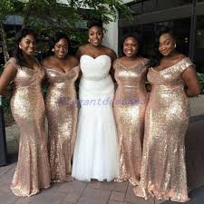 Sparkly Rose Gold Cheap 2018 Mermaid Bridesmaid Dresses Off Shoulder Sequins Backles Mermaid Bridesmaid Dresses Beach Wedding Gown Bridesmaid Dresses Plus Size