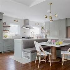 kitchen island with l shaped dining