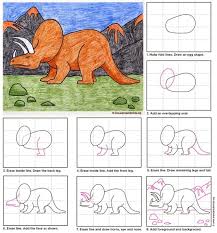 Draw A Triceratops Art Projects For Kids Dinosaur Art Projects Kids Art Projects Drawing Lessons