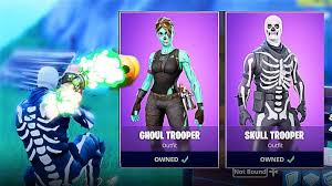 It includes everything you need to collect candy in skeletal style including a skeleton jumpsuit, black gloves, bandana, belt, shin guards, ammo pouch. Fortnite Skull Trooper And Ghoul Trooper Wallpaper