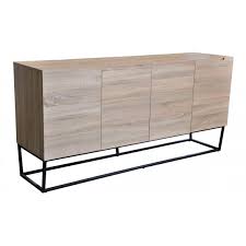 Voir plus d'idées sur le thème découvrez ce buffet oscar en chêne et métal de la marque tikamoon.véritable meuble de ses nouvelles couleurs: Buffet 4 Portes Chene Clair Logam 3 Suisses