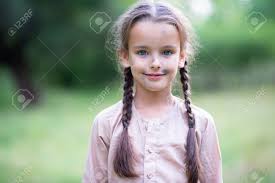 Brown hair pretty girls kids. Pretty Little Girl With Long Brown Hair And Beautiful Dirty Face Stock Photo Picture And Royalty Free Image Image 130048241