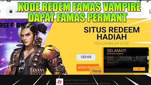 Sembilan kode redeem free fire dibagikan gratis. Kode Redeem Famas Vampire Coba Saja Area Tekno