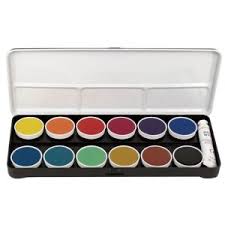 Finetec Opaque Watercolor Paint 12 Color Set With Metal Lid Multi Pan Watercolor Model Lo12 Watercolour Painting Watercolor Paint Set Finetec Watercolor