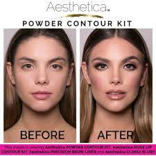 Since the perfect nose is a critical aspect in looking fabulous, people with wide noses will need to do some magic to contour it to perfection. Aesthetica Cosmetics Contour Kit Powder Contour Highlighter Bronzer Coco Mink Lashes