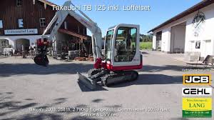 Takeuchi minibagger tb 125 mit grabenraumwanne. Takeuchi Tb 125 Minibagger Demo Lang Machinery Youtube