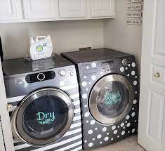 Wash Dry Decals For Washers And Dryers Laundry Room Decor Etsy Laundry Room Storage Laundry Dryer Basement Laundry
