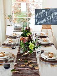 Designer steven miller set this dining table to reflect the modern antiquity of the dining room itself. 20 Thanksgiving Table Setting Ideas And Recipes Hgtv