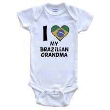 I Heart My Brazilian Grandma Brazil Flag Baby Bodysuit, 3-6 Months White -  Walmart.com